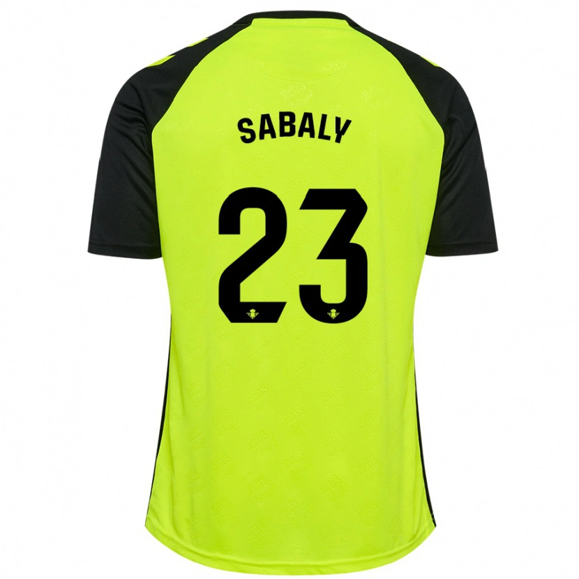 Danxen Men Youssouf Sabaly #23 Fluorescent Yellow Black Away Jersey 2024/25 T-Shirt