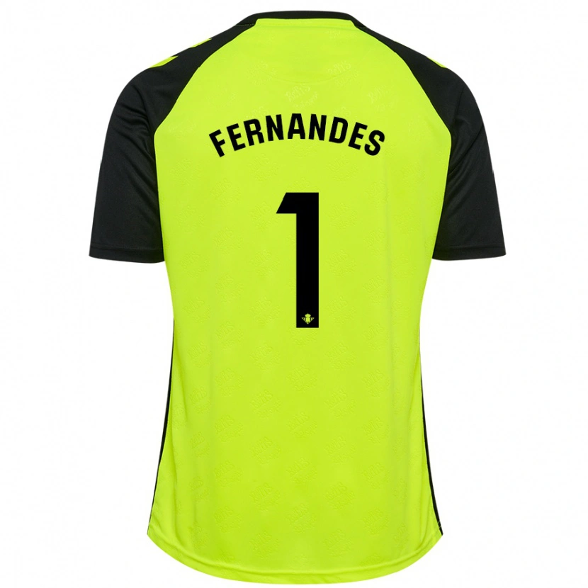 Danxen Men Guilherme Fernandes #1 Fluorescent Yellow Black Away Jersey 2024/25 T-Shirt