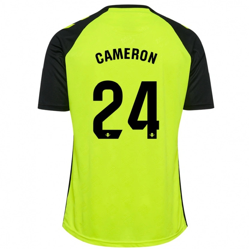 Danxen Men Tiffany Cameron #24 Fluorescent Yellow Black Away Jersey 2024/25 T-Shirt