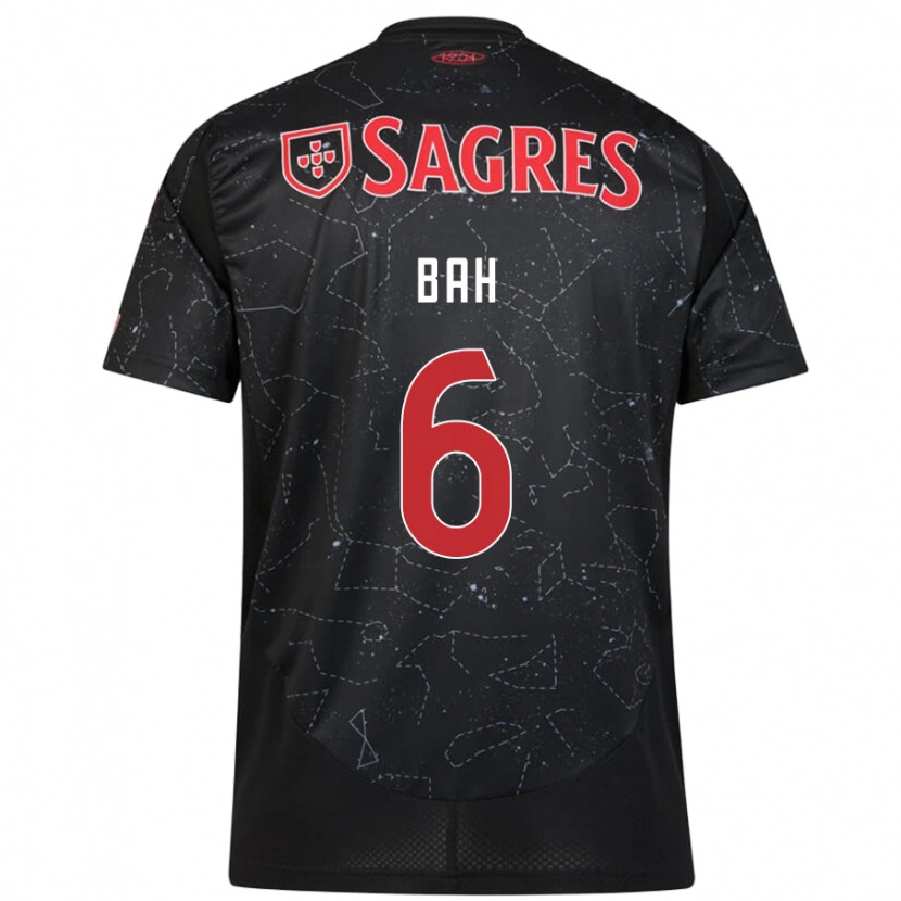 Danxen Men Alexander Bah #6 Black Red Away Jersey 2024/25 T-Shirt