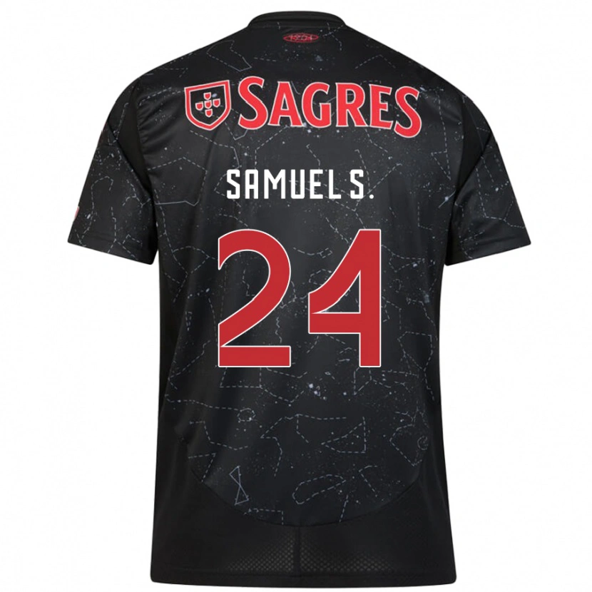 Danxen Men Samuel Soares #24 Black Red Away Jersey 2024/25 T-Shirt