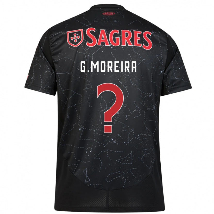 Danxen Men Gonçalo Moreira #0 Black Red Away Jersey 2024/25 T-Shirt