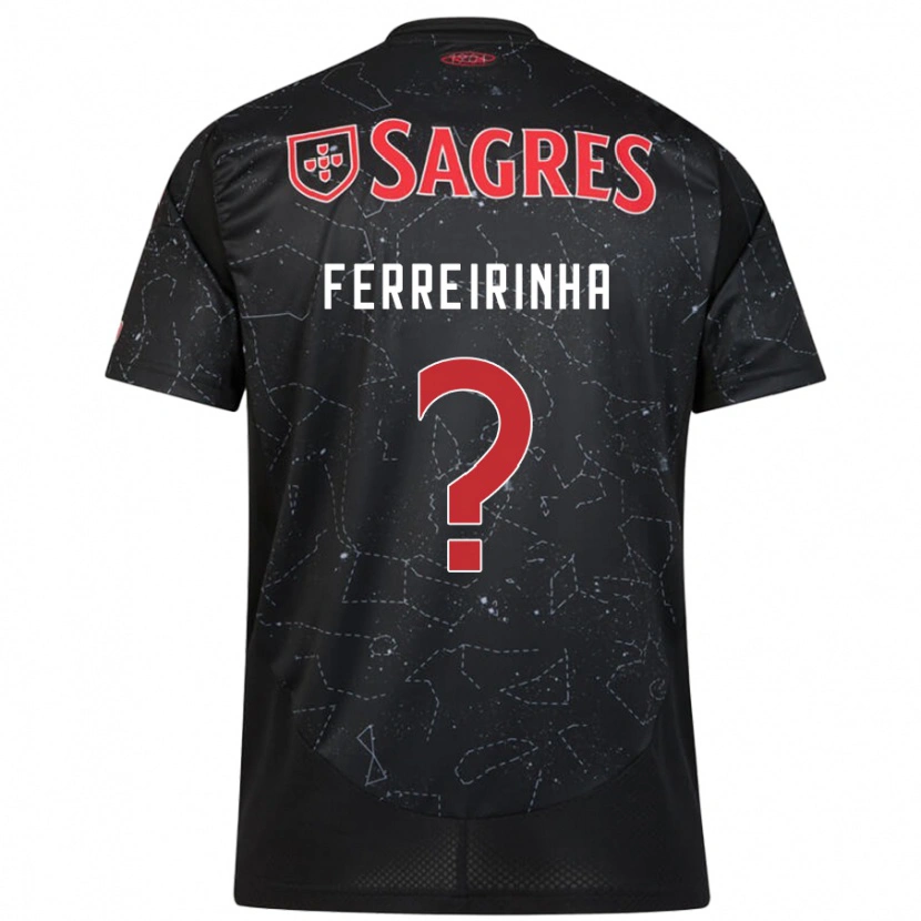 Danxen Men Afonso Ferreirinha #0 Black Red Away Jersey 2024/25 T-Shirt