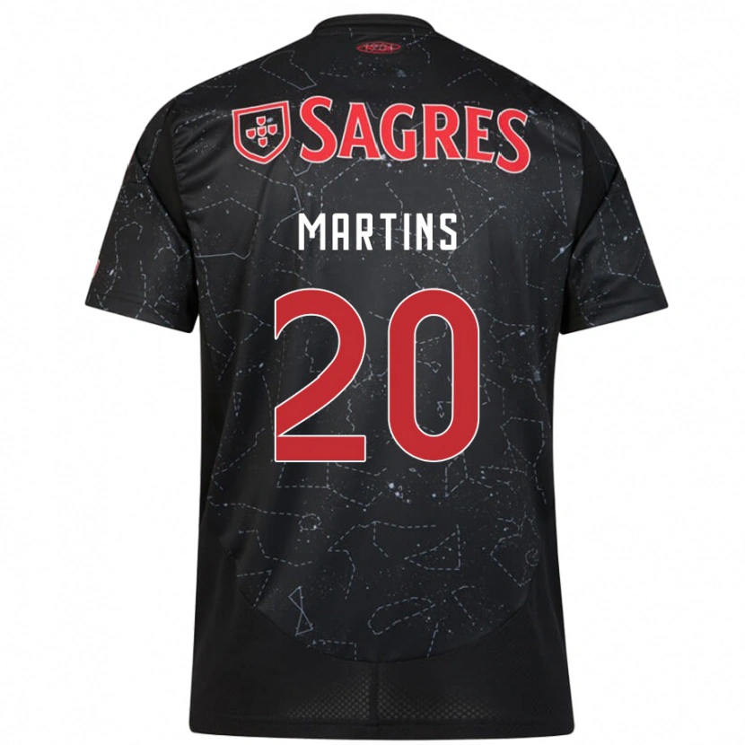 Danxen Men Lara Martins #20 Black Red Away Jersey 2024/25 T-Shirt