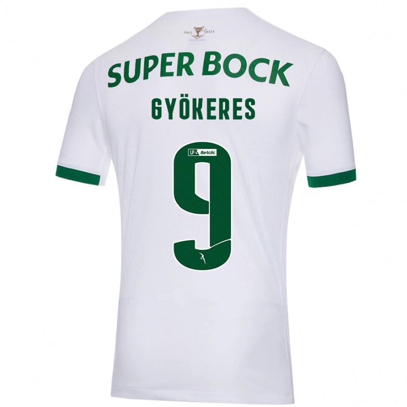 Danxen Men Viktor Gyökeres #9 White Green Away Jersey 2024/25 T-Shirt