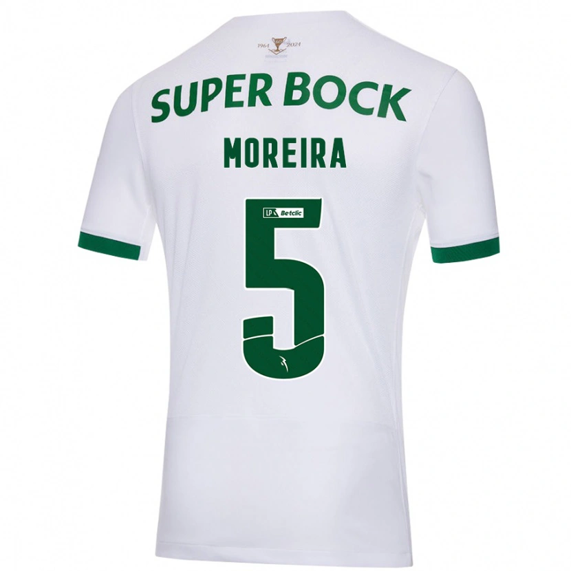 Danxen Men David Moreira #5 White Green Away Jersey 2024/25 T-Shirt