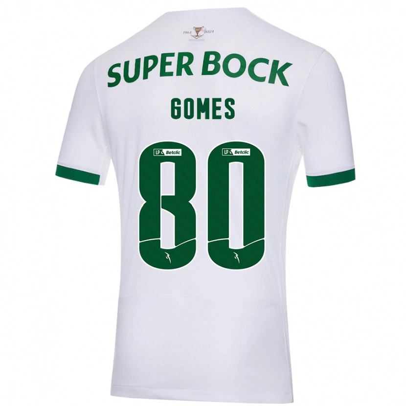 Danxen Men Luís Gomes #80 White Green Away Jersey 2024/25 T-Shirt