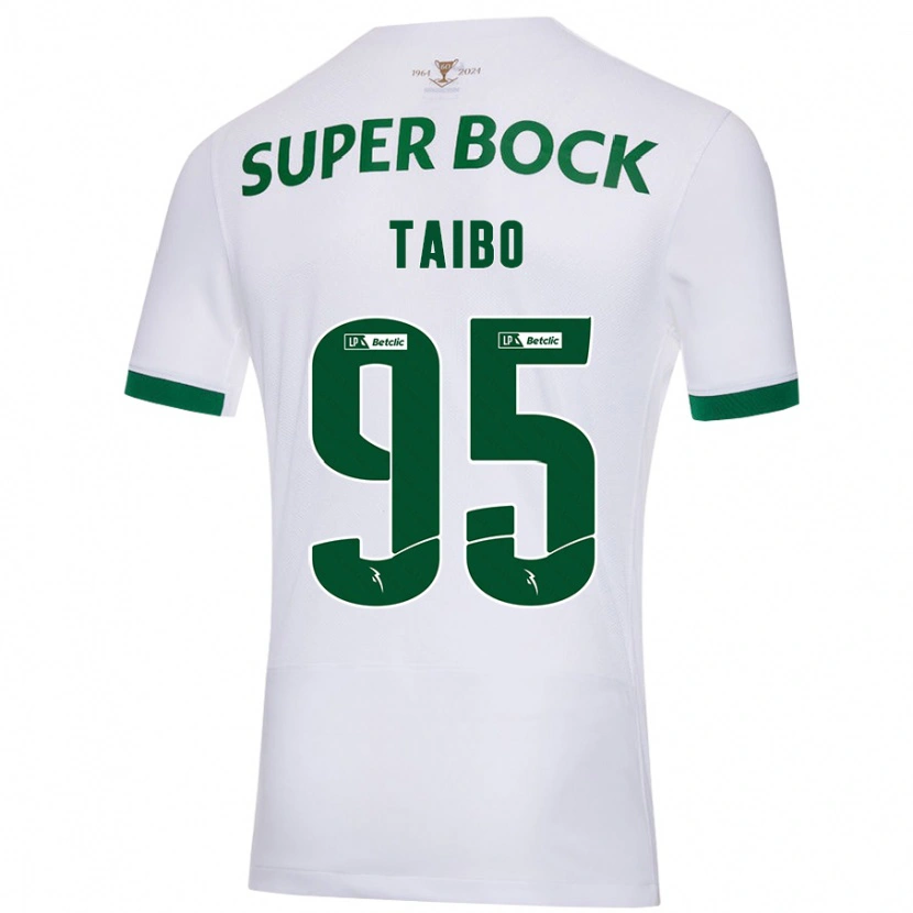 Danxen Men Lucas Taibo #95 White Green Away Jersey 2024/25 T-Shirt