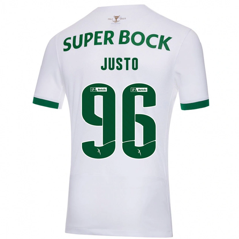 Danxen Men Samuel Justo #96 White Green Away Jersey 2024/25 T-Shirt