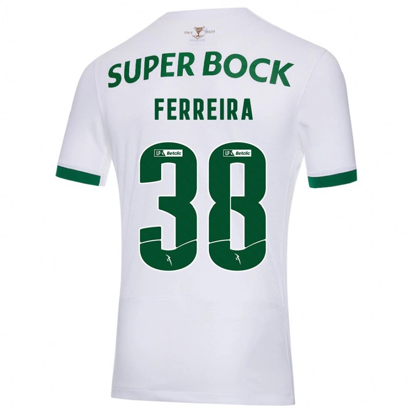 Danxen Men Marta Ferreira #38 White Green Away Jersey 2024/25 T-Shirt