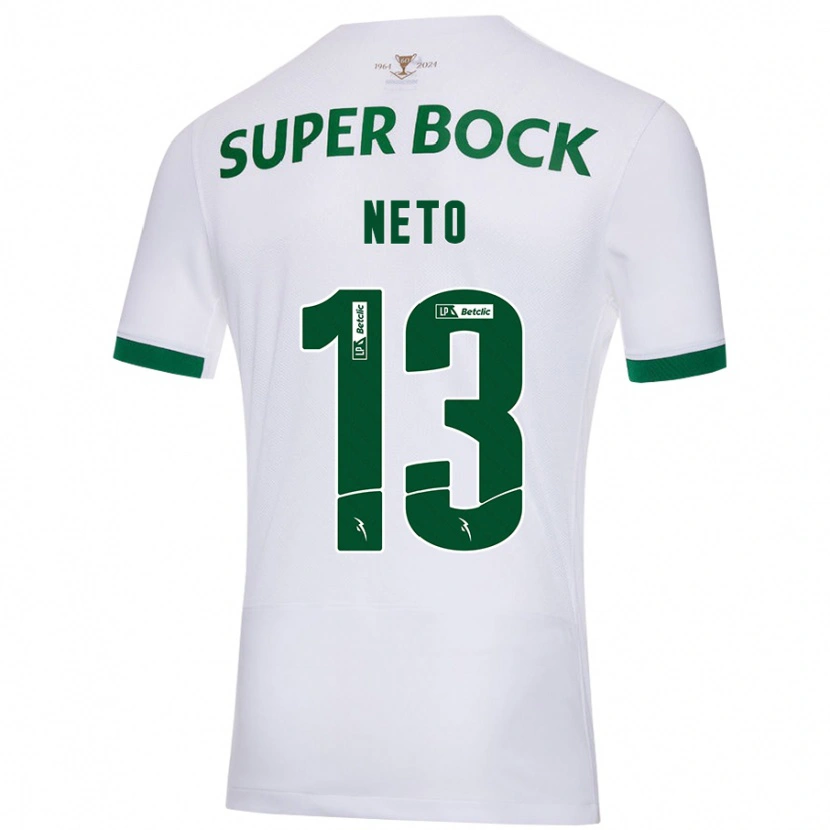 Danxen Men Luís Neto #13 White Green Away Jersey 2024/25 T-Shirt