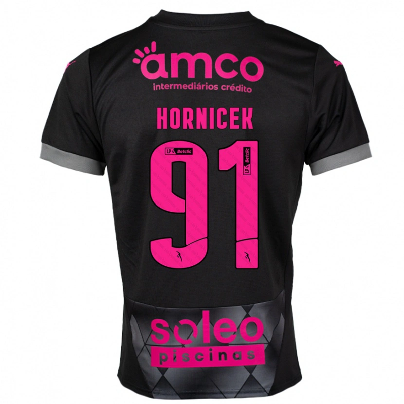 Danxen Men Lukas Hornicek #91 Black Pink Away Jersey 2024/25 T-Shirt