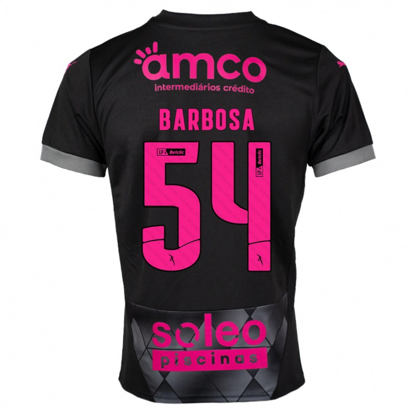 Danxen Men Guilherme Barbosa #54 Black Pink Away Jersey 2024/25 T-Shirt