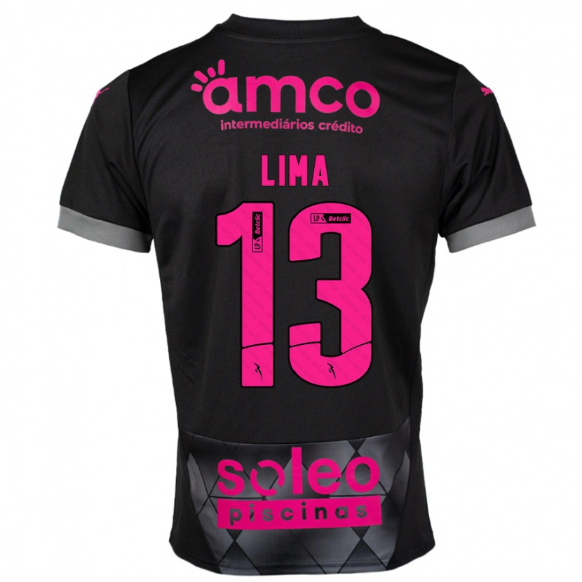 Danxen Men Aline Lima #13 Black Pink Away Jersey 2024/25 T-Shirt