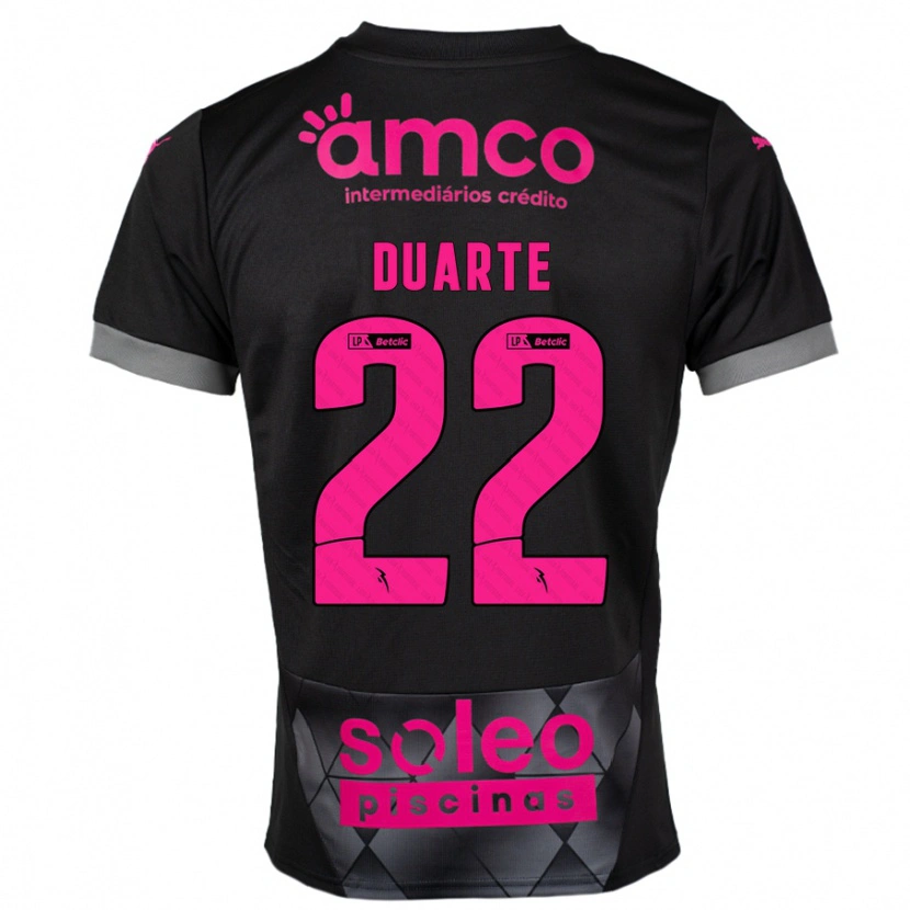 Danxen Men Vânia Duarte #22 Black Pink Away Jersey 2024/25 T-Shirt