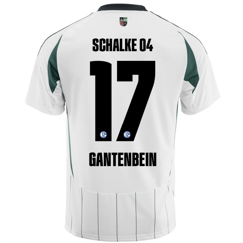 Danxen Men Adrian Gantenbein #17 White Green Away Jersey 2024/25 T-Shirt