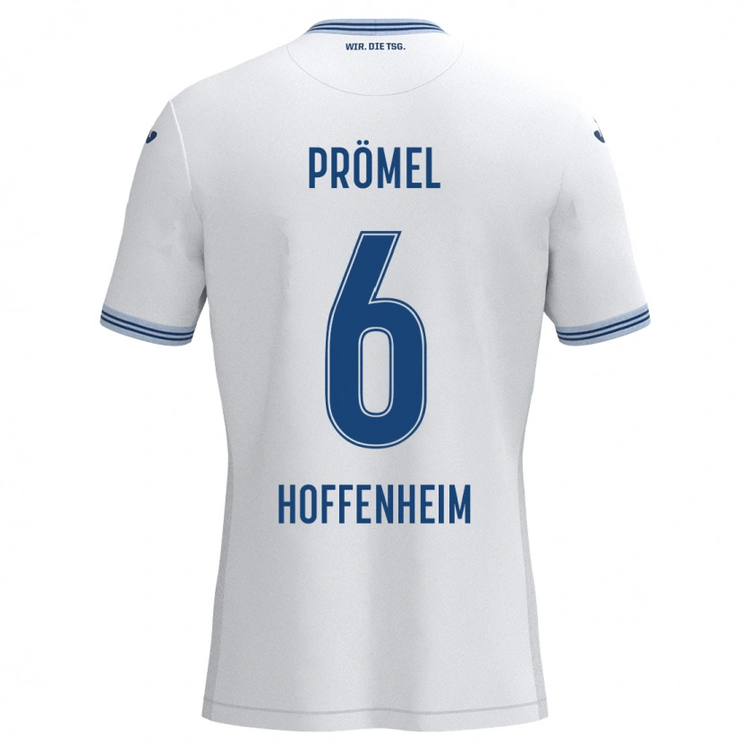 Danxen Men Grischa Prömel #6 White Blue Away Jersey 2024/25 T-Shirt