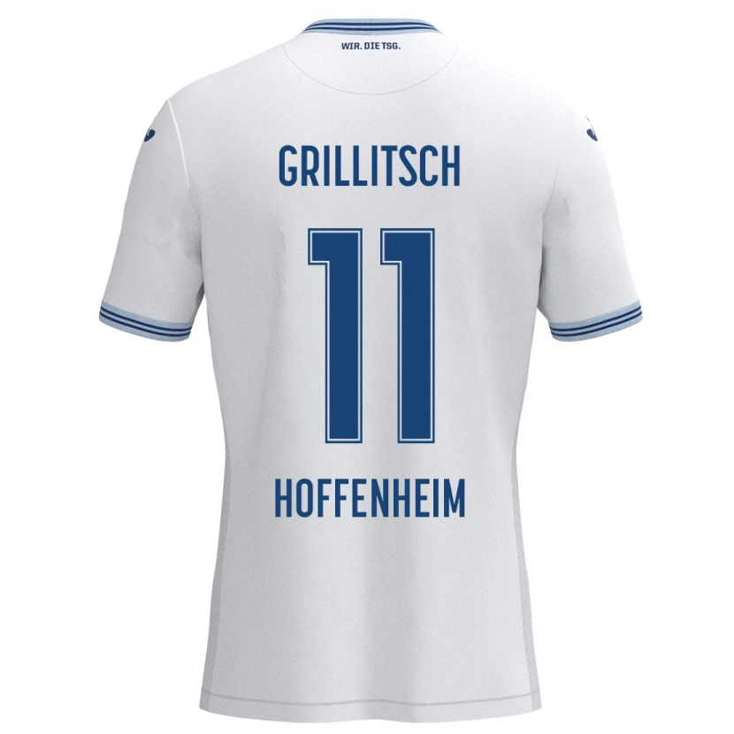 Danxen Men Florian Grillitsch #11 White Blue Away Jersey 2024/25 T-Shirt