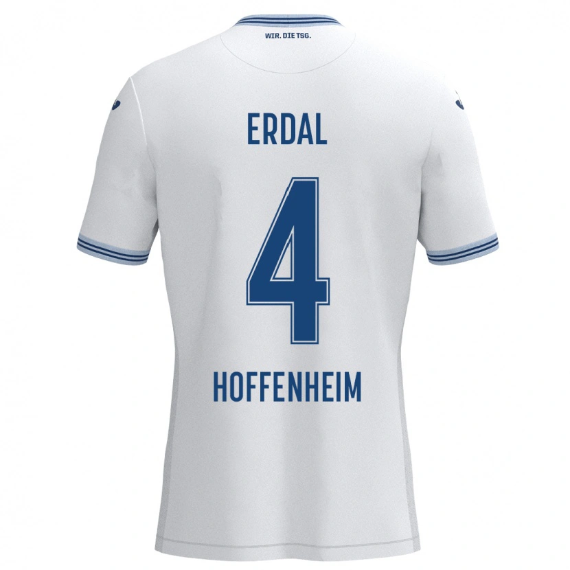 Danxen Men İzzet Erdal #4 White Blue Away Jersey 2024/25 T-Shirt