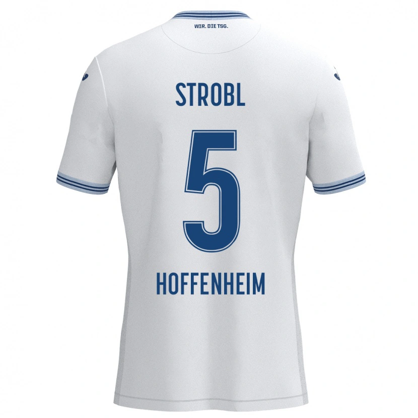 Danxen Men Lars Strobl #5 White Blue Away Jersey 2024/25 T-Shirt