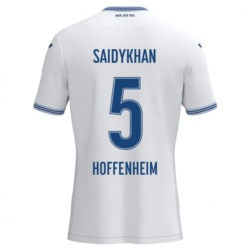 Danxen Men Ibrahim Saidykhan #5 White Blue Away Jersey 2024/25 T-Shirt