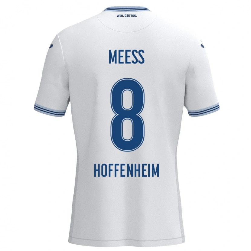 Danxen Men Jakob Meeß #8 White Blue Away Jersey 2024/25 T-Shirt