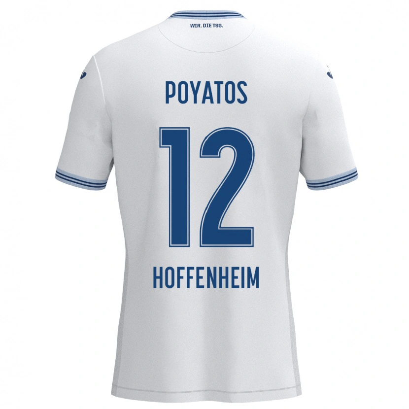 Danxen Men Miguel Poyatos #12 White Blue Away Jersey 2024/25 T-Shirt