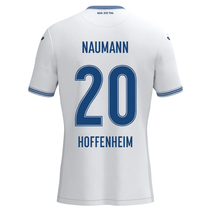 Danxen Men Maxim Naumann #20 White Blue Away Jersey 2024/25 T-Shirt