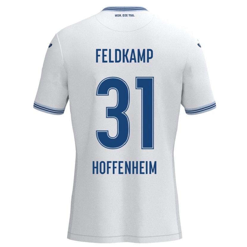 Danxen Men Jana Feldkamp #31 White Blue Away Jersey 2024/25 T-Shirt