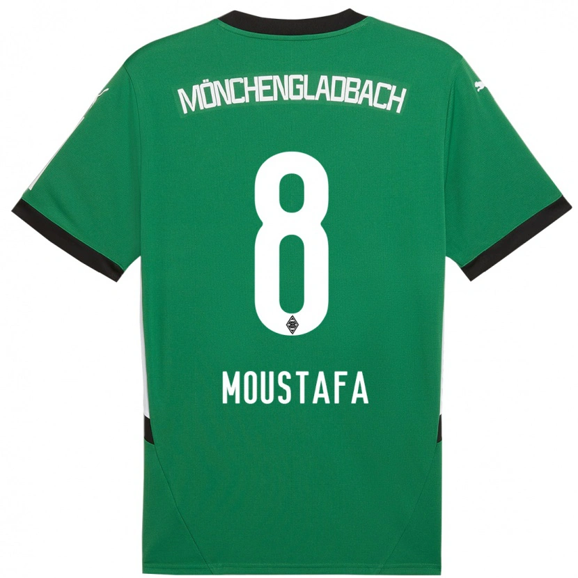 Danxen Men Moustafa Moustafa #8 Green White Away Jersey 2024/25 T-Shirt