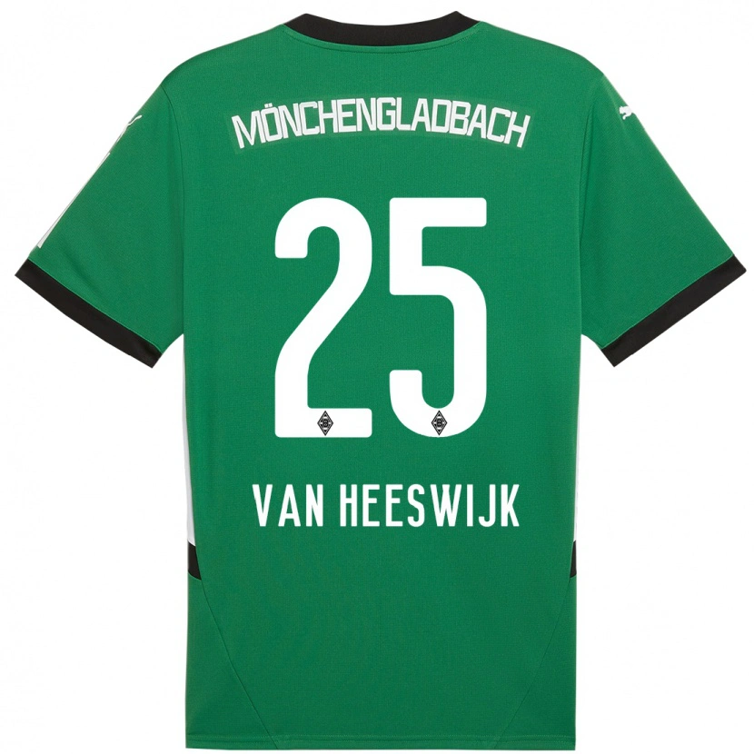 Danxen Men Amber Van Heeswijk #25 Green White Away Jersey 2024/25 T-Shirt