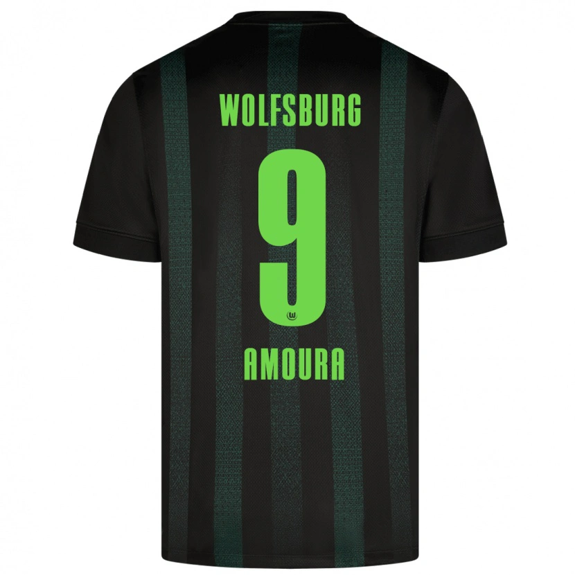 Danxen Men Mohamed Amoura #9 Dark Green Away Jersey 2024/25 T-Shirt