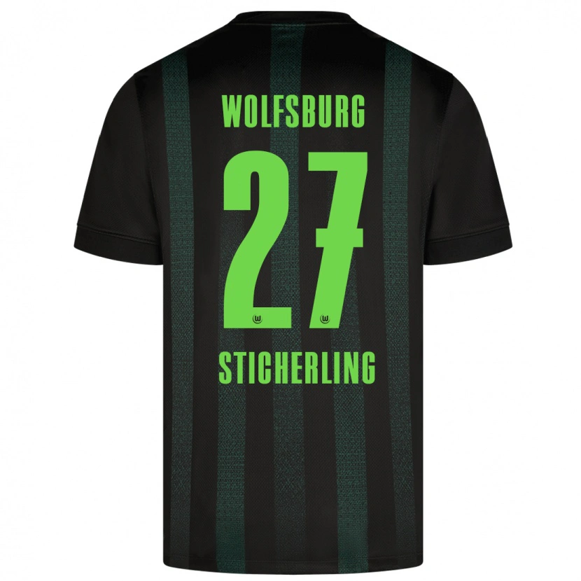 Danxen Men Carl-Anton Sticherling #27 Dark Green Away Jersey 2024/25 T-Shirt