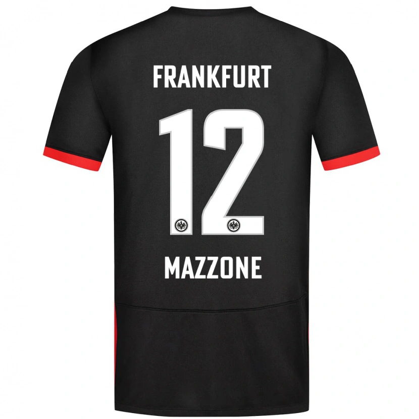 Danxen Men Matteo Mazzone #12 Black Away Jersey 2024/25 T-Shirt