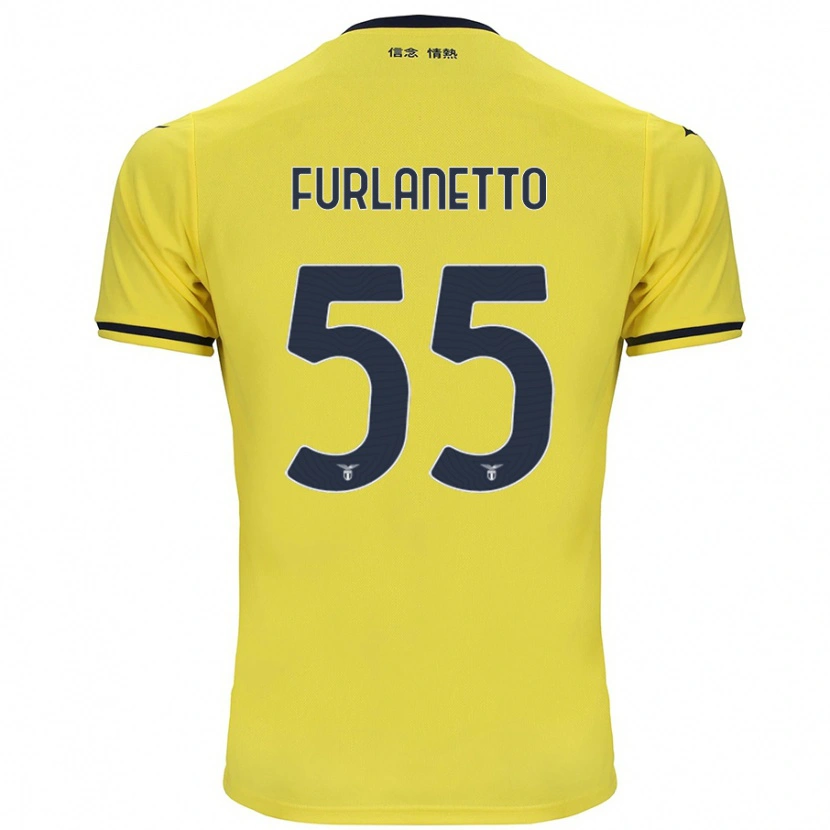 Danxen Men Alessio Furlanetto #55 Yellow Away Jersey 2024/25 T-Shirt