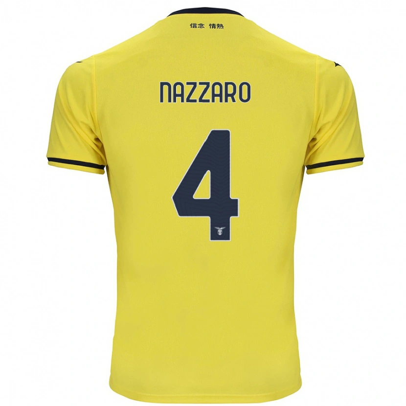 Danxen Men Marco Nazzaro #4 Yellow Away Jersey 2024/25 T-Shirt