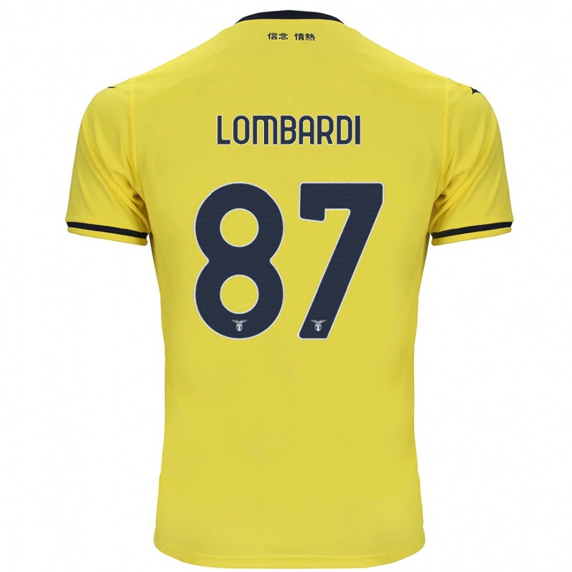 Danxen Men Cristiano Lombardi #87 Yellow Away Jersey 2024/25 T-Shirt