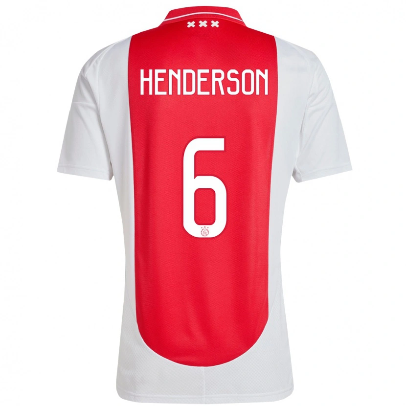 Danxen Women Jordan Henderson #6 Red White Home Jersey 2024/25 T-Shirt