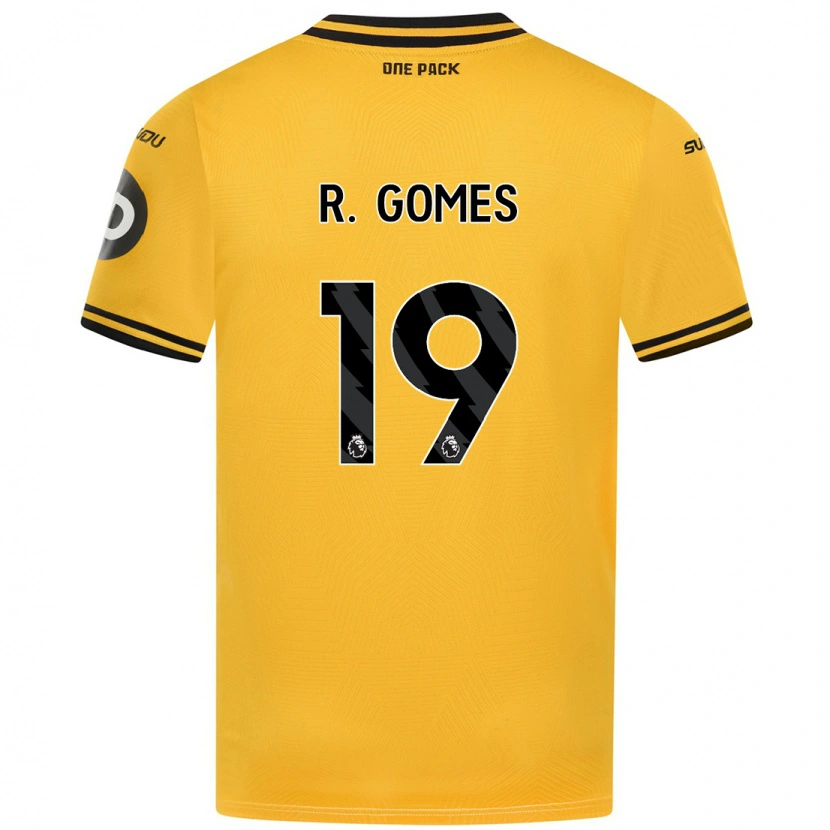 Danxen Women Rodrigo Gomes #19 Yellow Home Jersey 2024/25 T-Shirt