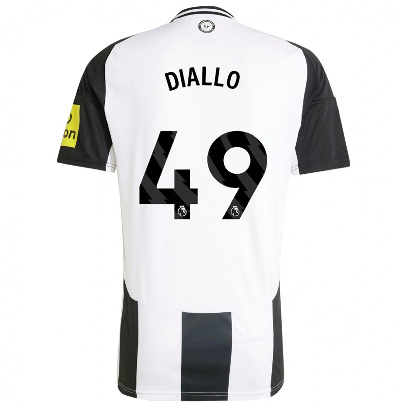 Danxen Women Amadou Diallo #49 White Black Home Jersey 2024/25 T-Shirt