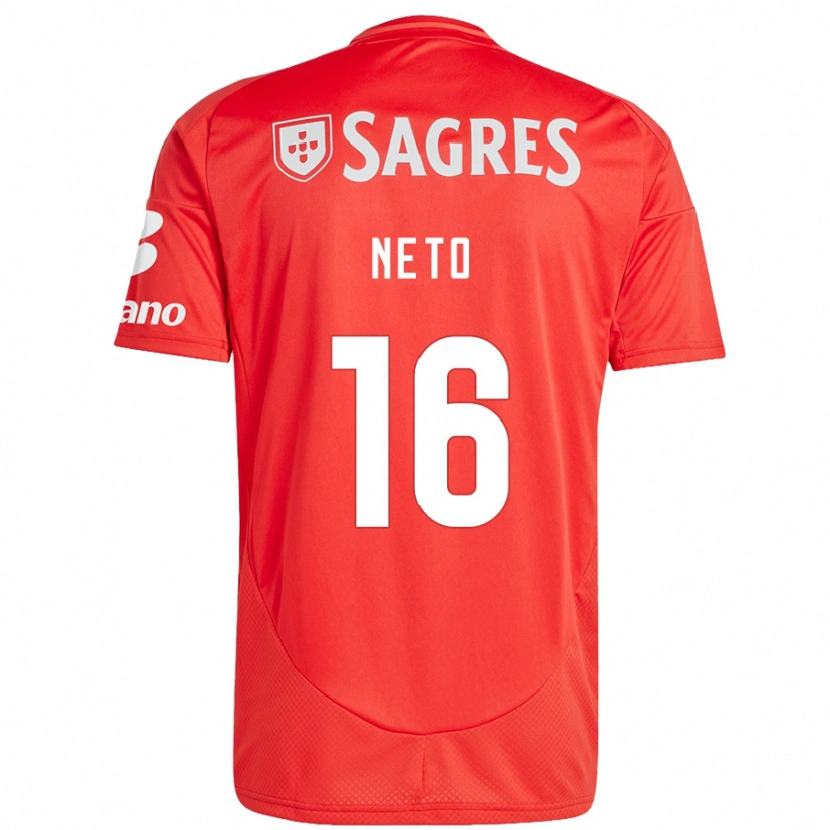 Danxen Women Martim Neto #16 Red White Home Jersey 2024/25 T-Shirt