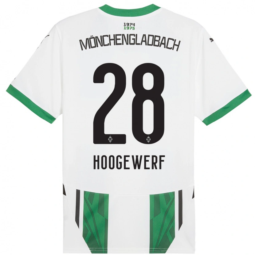 Danxen Women Dillon Hoogewerf #28 White Green Home Jersey 2024/25 T-Shirt