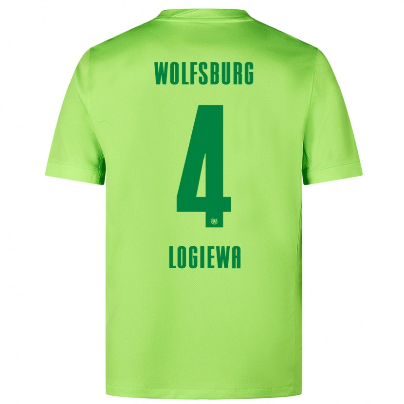 Danxen Women Luca Logiewa #4 Fluorescent Green Home Jersey 2024/25 T-Shirt