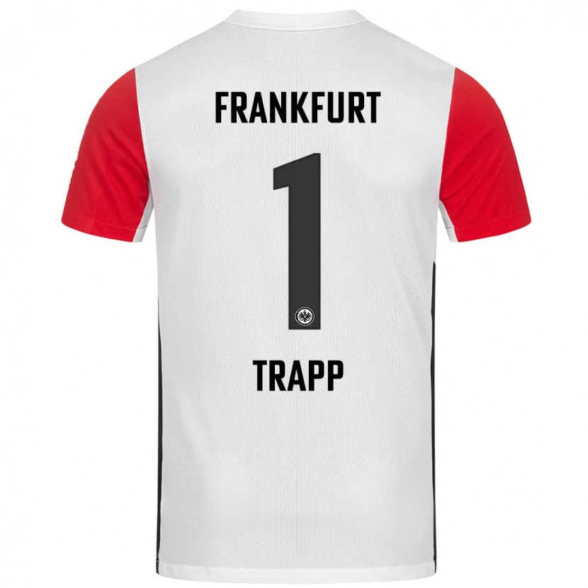 Danxen Women Kevin Trapp #1 White Red Home Jersey 2024/25 T-Shirt