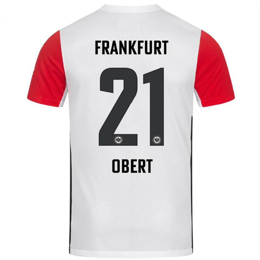 Danxen Women Yuriy Obert #21 White Red Home Jersey 2024/25 T-Shirt