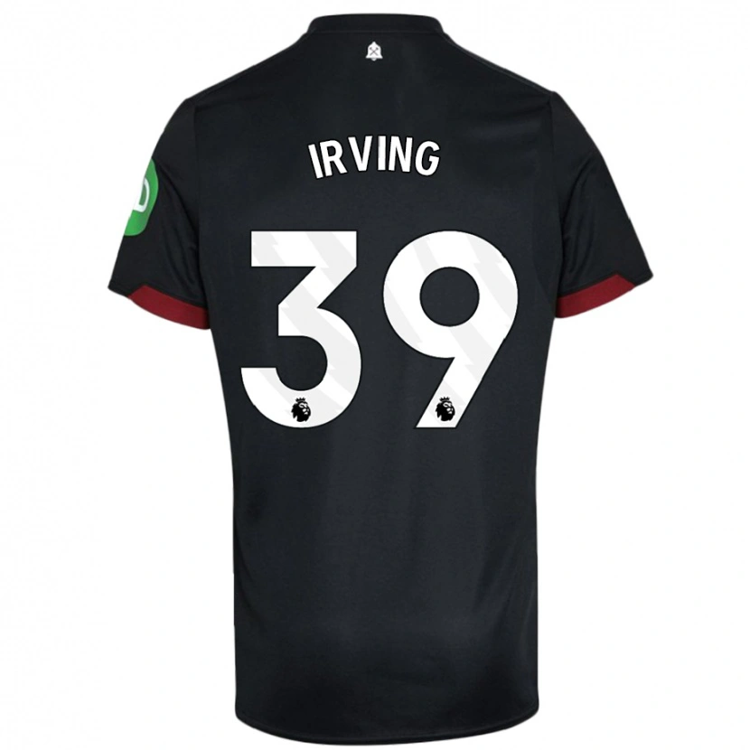 Danxen Women Andy Irving #39 Black White Away Jersey 2024/25 T-Shirt