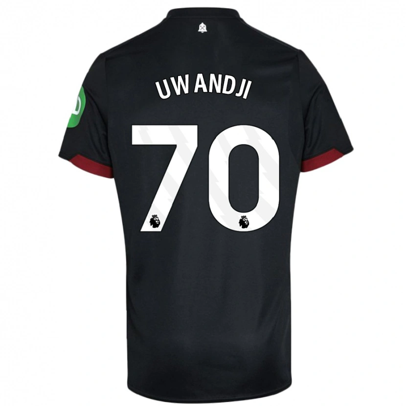 Danxen Women Blaise Uwandji #70 Black White Away Jersey 2024/25 T-Shirt