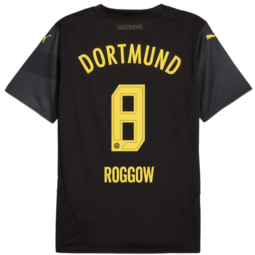 Danxen Women Franz Roggow #8 Black Yellow Away Jersey 2024/25 T-Shirt