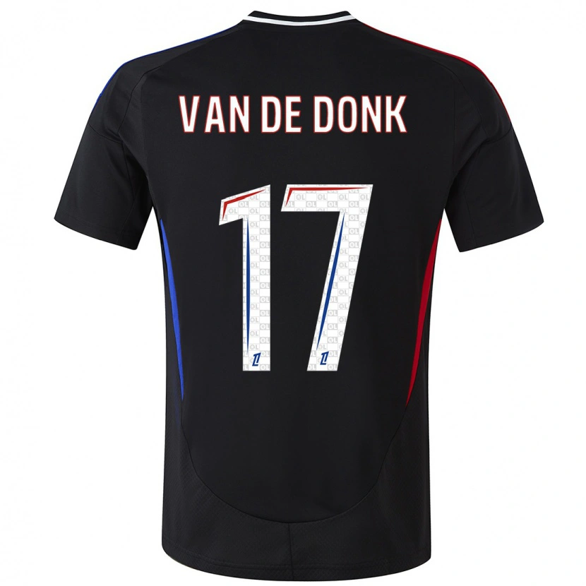 Danxen Women Daniëlle Van De Donk #17 Black Away Jersey 2024/25 T-Shirt