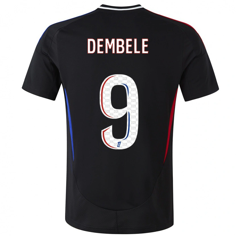 Danxen Women Moussa Dembele #9 Black Away Jersey 2024/25 T-Shirt